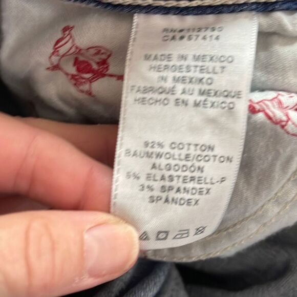 True Religion Women’s Boot cut Crystal Logo 5 Pocket Jeans size 28 - Picture 8 of 8